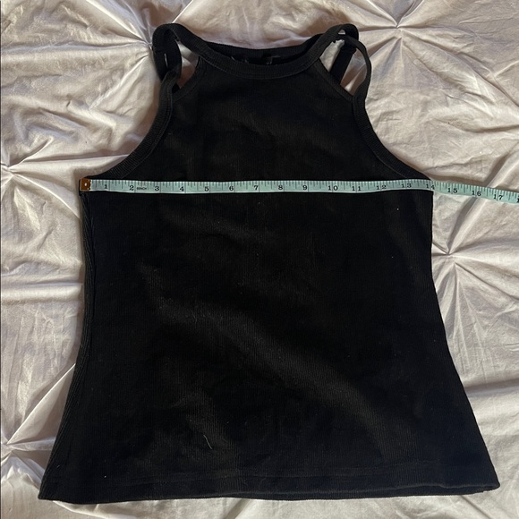 NWT Dance & Marvel Black Ribbed Strapy Tank Top Size M - Picture 8 of 10